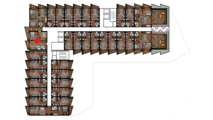 3-комн. квартира 56.4 м² 2/7 этаж | Жилой комплекс TUSHLAR VODIYSI 3-комн. квартира 56.4 м² 2/7 этаж | Жилой комплекс TUSHLAR VODIYSI