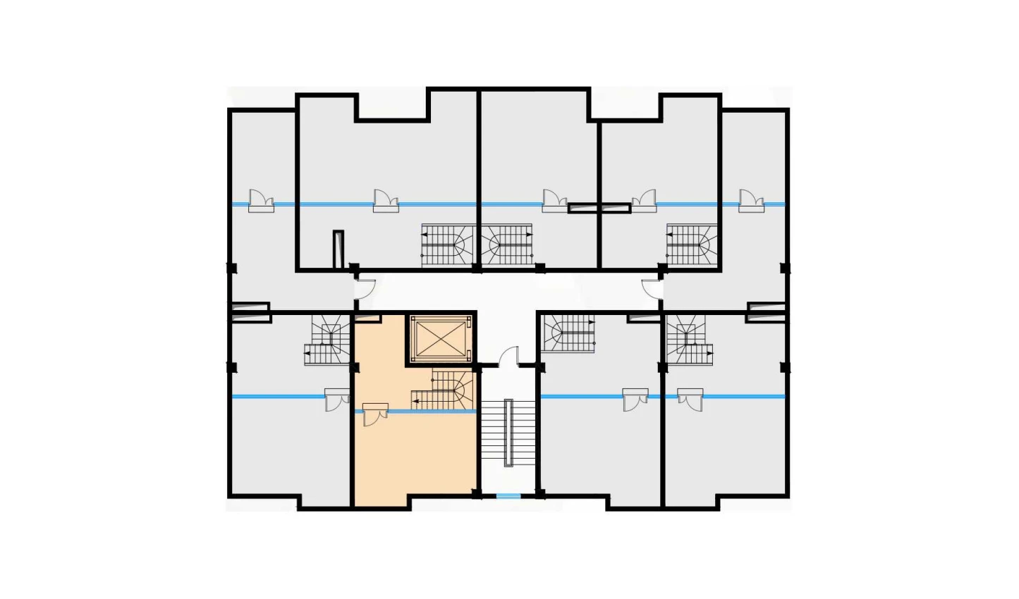 1-xonali xonadon 81.47 m²  7/7 qavat | Bochka Resort Turar-joy majmuasi