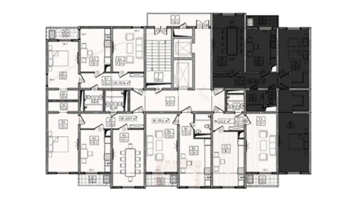 3-xonali xonadon 89.83 m²  7/16 qavat | JOMIY RESIDENCE Turar-joy majmuasi