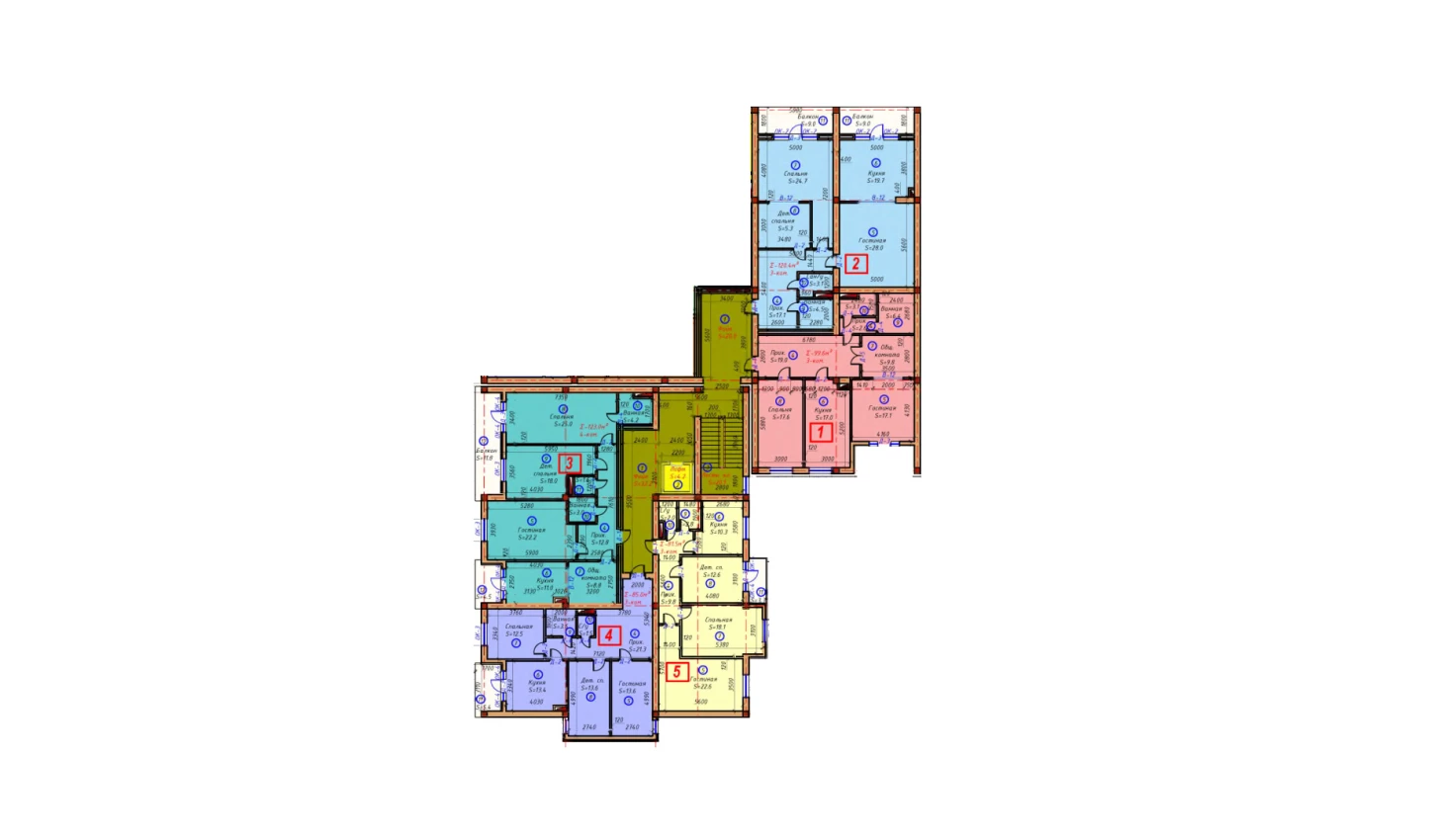 4-комн. квартира 123 м²  5/9 этаж | Жилой комплекс SAMARQAND CITY