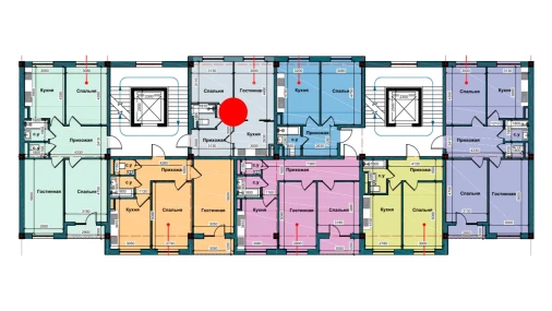 2-комнатная квартира 48 м²  2/9 этаж | Жилой комплекс NUR BARAKA