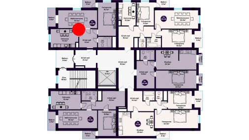 2-комнатная квартира 65.88 м²  9/11 этаж | Жилой комплекс BIBISHOX