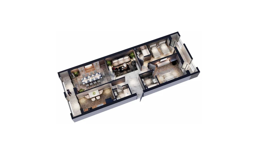 4-комнатная квартира 111.86 м²  6/11 этаж | Жилой комплекс QORASUV PLAZA