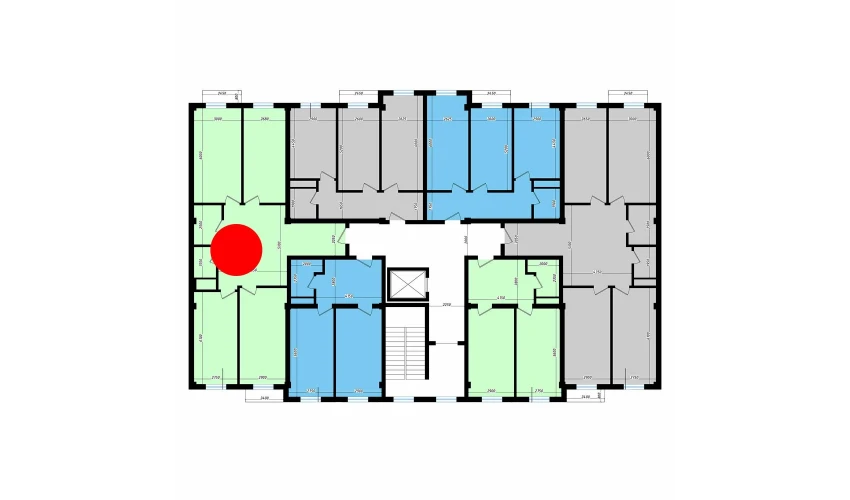 3-xonali xonadon 109.1 m²  5/10 qavat | Ko'kcha-Oqtepa Turar-joy majmuasi