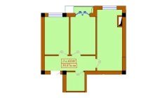 2-xonali xonadon 59.87 m²  7/11 qavat | Aviasozlar Plaza Turar-joy majmuasi