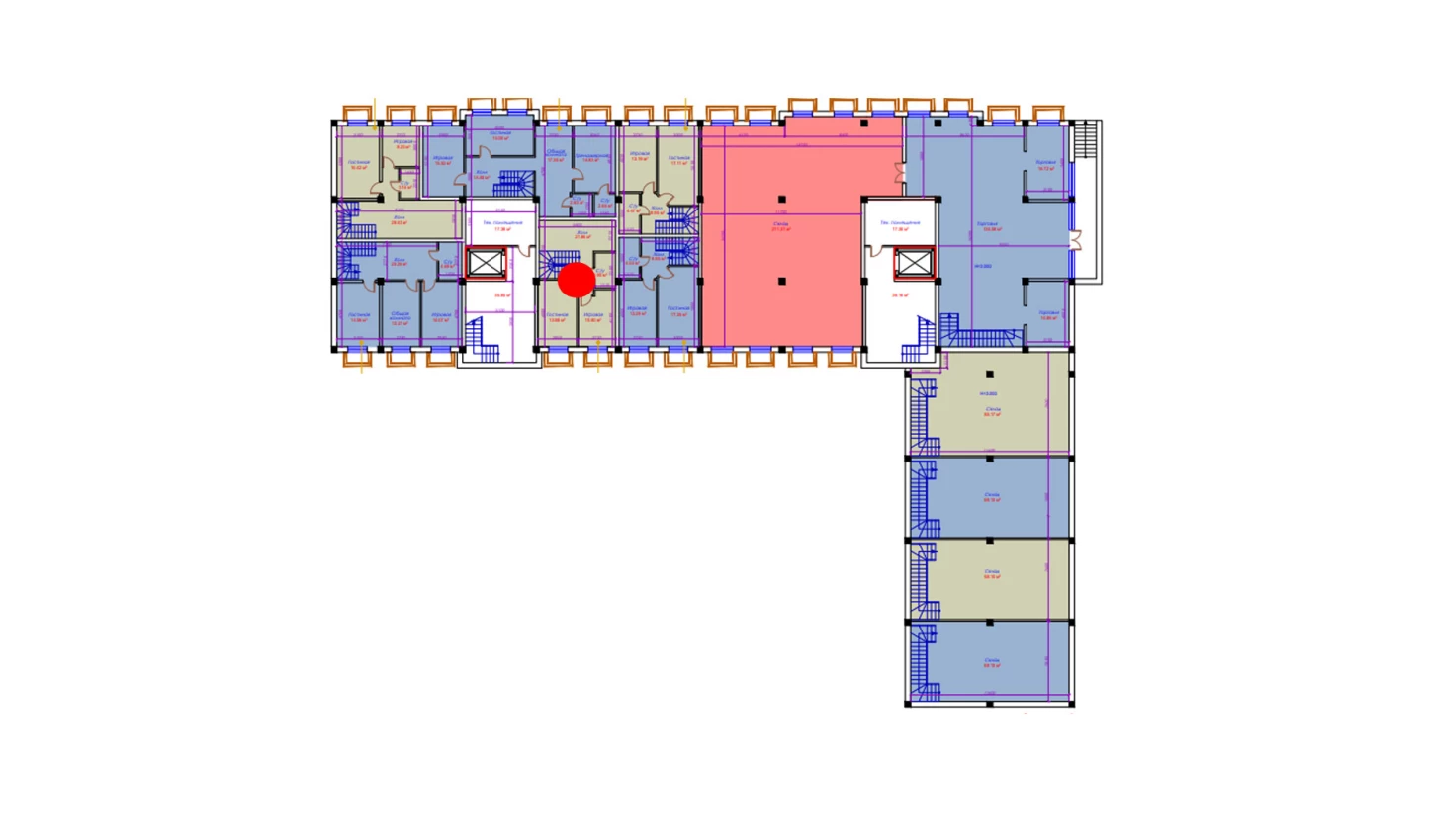 1-комн. квартира 50.44 м²  0/10 этаж | Жилой комплекс Ko'kcha-Oqtepa