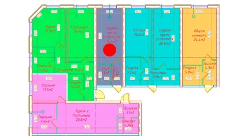 1-комнатная квартира 25.9 м²  1/16 этаж | Жилой комплекс DO'MBIROBOD RESIDENCE