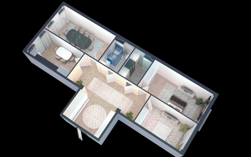 3-комн. квартира 105.5 м²  9/9 этаж | Жилой комплекс YANGI AVLOD