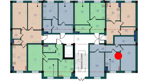 2-комнатная квартира 59.6 м²  1/7 этаж | Жилой комплекс Bristol