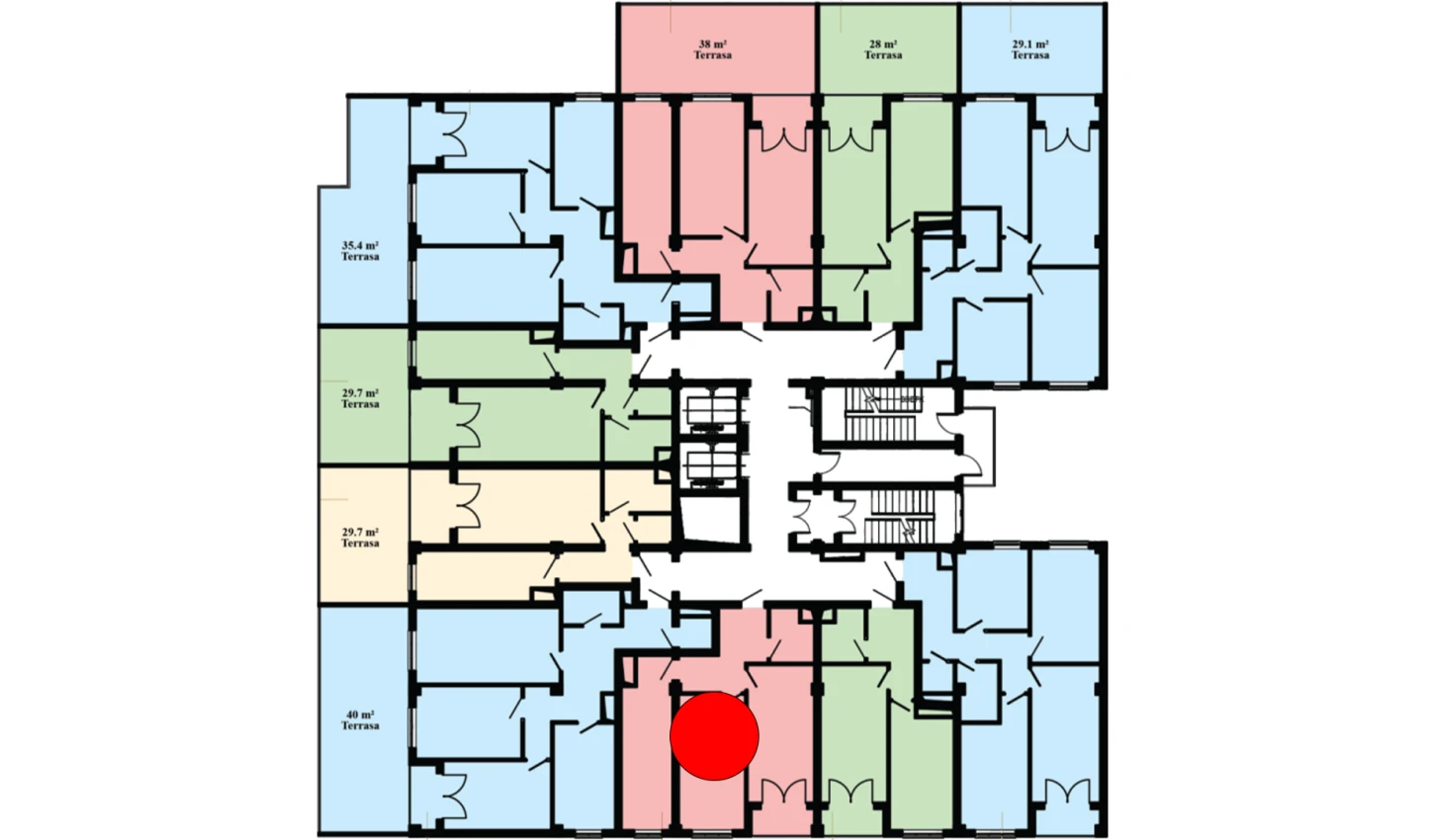 2-комн. квартира 66.6 м²  3/16 этаж | Жилой комплекс Musaffo