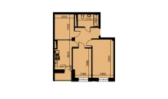 2-xonali xonadon 53.27 m²  10/10 qavat | YANGIOBOD RESIDENCE Turar-joy majmuasi