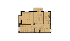 3-xonali xonadon 77.65 m²  6/9 qavat | MINGCHINOR Turar-joy majmuasi