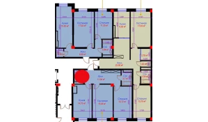 2-xonali xonadon 63.95 m²  10/10 qavat | Ko'kcha-Oqtepa Turar-joy majmuasi