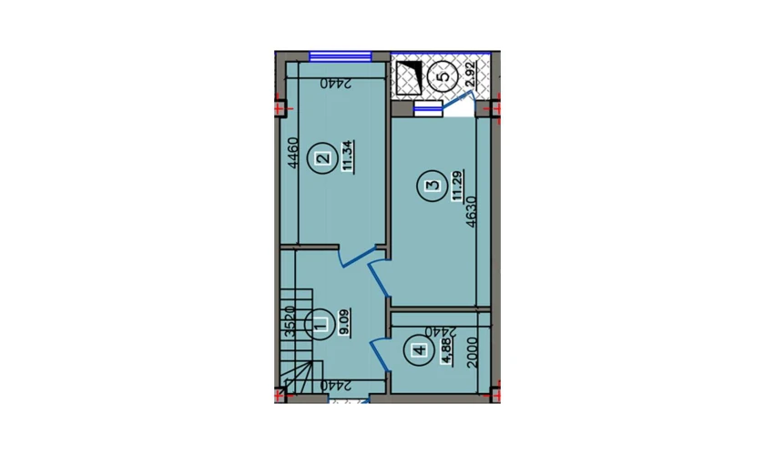 1-комнатная квартира 39.44 м²  9/10 этаж | Жилой комплекс Qibray City