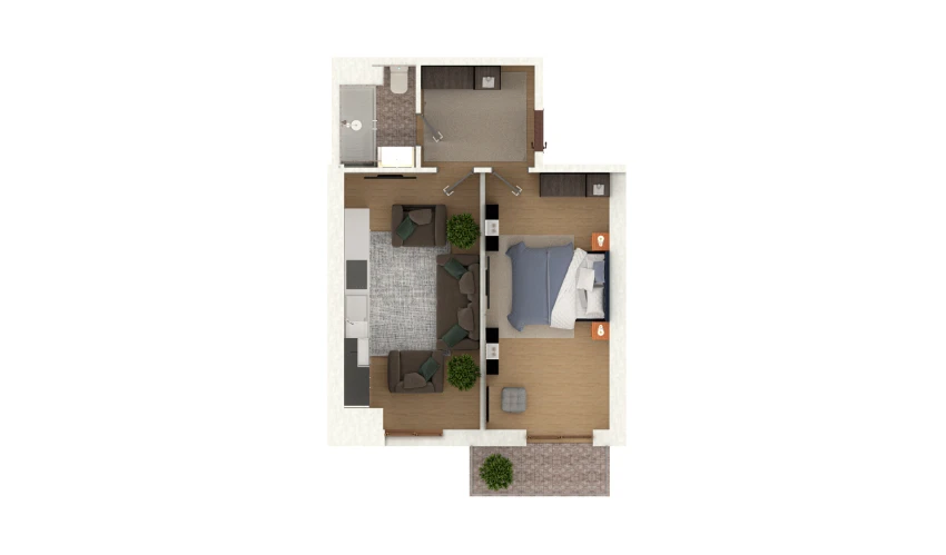 2-комнатная квартира 49.86 м²  11/13 этаж | Жилой комплекс Al-Qasr
