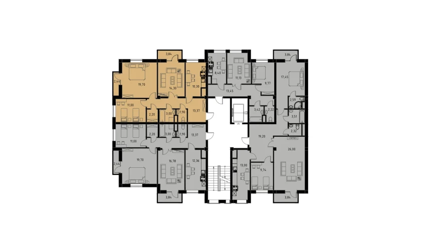 3-комнатная квартира 77.65 м²  9/9 этаж | Жилой комплекс MINGCHINOR