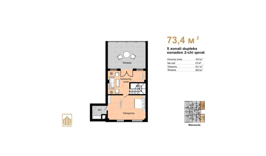 3-xonali xonadon 156.1 m²  16/16 qavat | Musaffo Turar-joy majmuasi