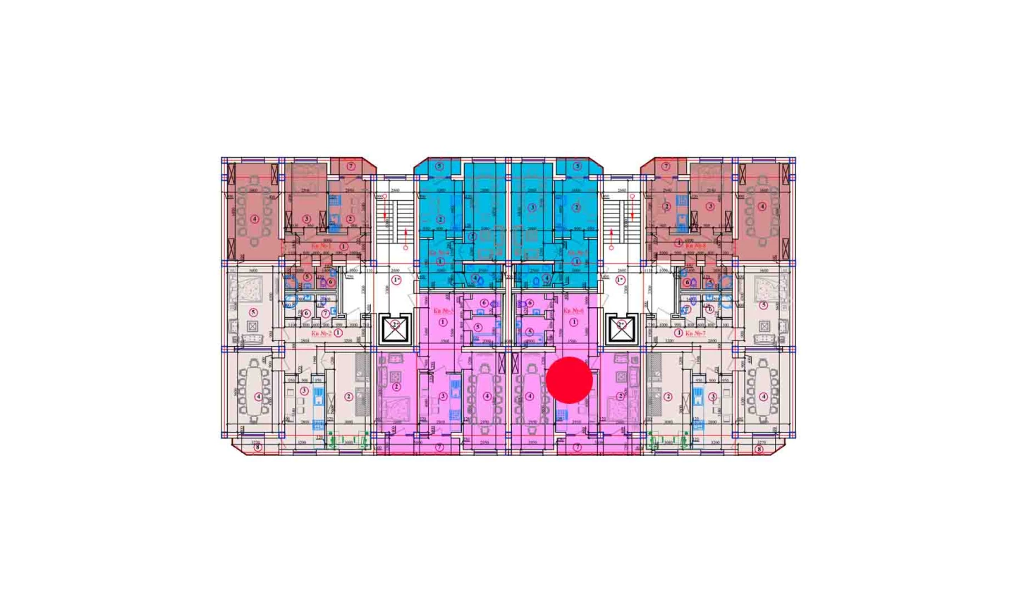 2-комн. квартира 97.15 м²  8/10 этаж | Жилой комплекс AZAMATOV GROUP