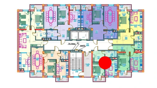 2-комнатная квартира 40.17 м²  7/13 этаж | Жилой комплекс Al-Qasr