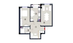 2-комн. квартира 64.5 м²  6/9 этаж | Жилой комплекс FLORYA RESIDENCE