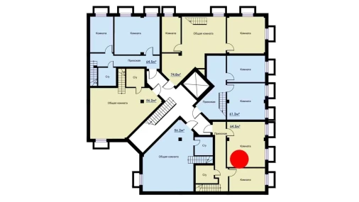 2-комнатная квартира 129 м²  1/6 этаж | Жилой комплекс CHOSHTEPA GARDEN