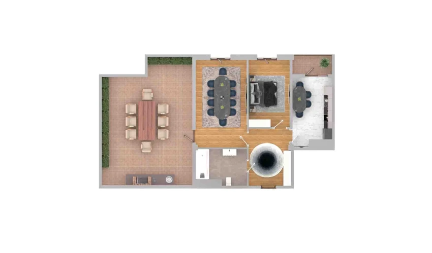 2-xonali xonadon 122.75 m²  13/13 qavat | Al-Qasr Turar-joy majmuasi
