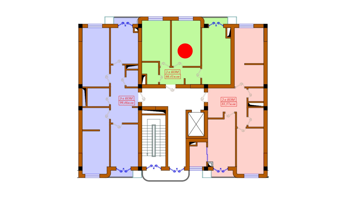 2-xonali xonadon 63.1 m²  9/10 qavat | Aviasozlar Plaza Turar-joy majmuasi