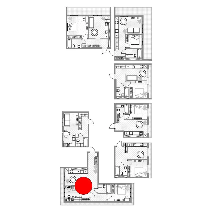 2-комн. квартира 54.5 м²  4/12 этаж | Жилой комплекс PARVOZ