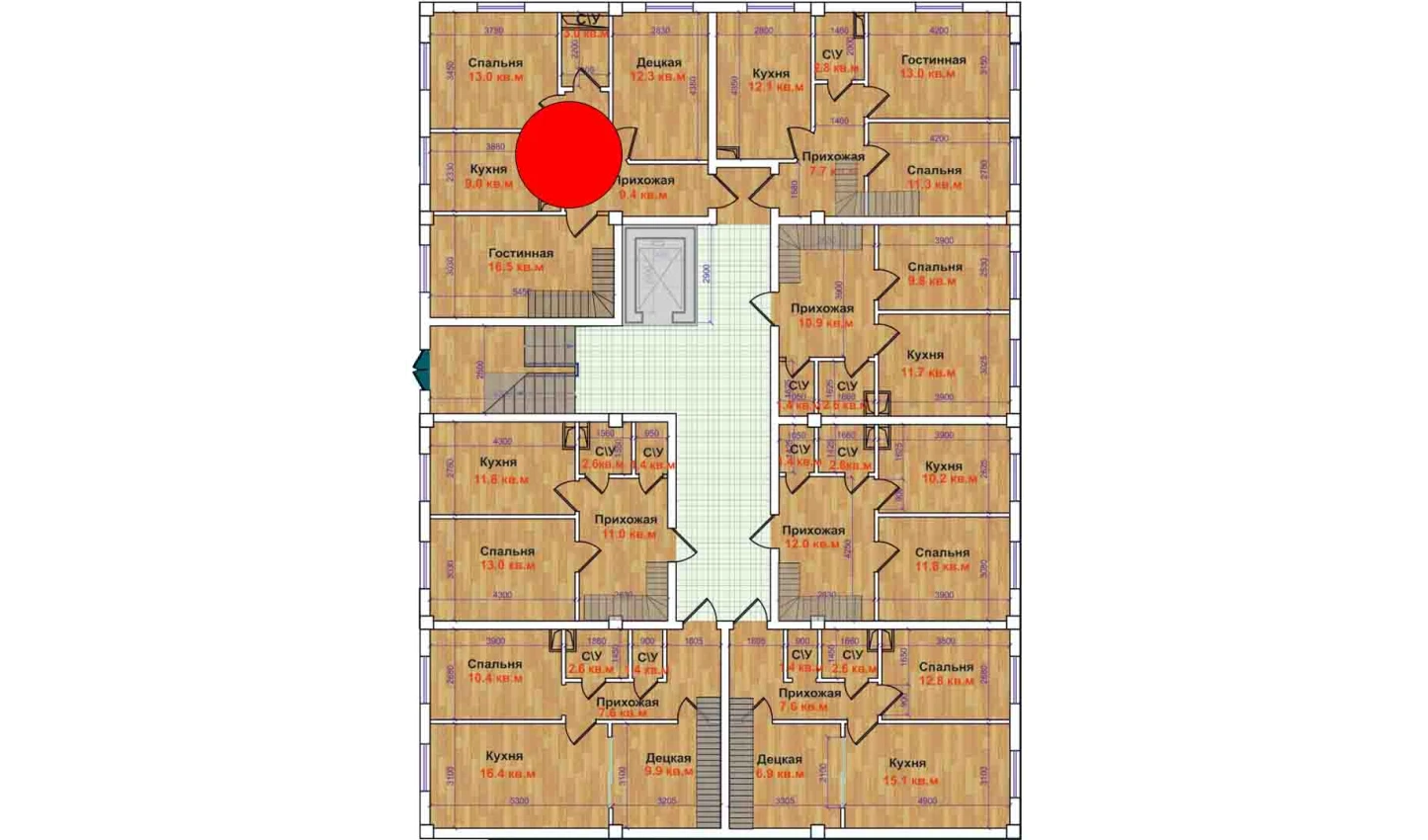 2-комн. квартира 101.8 м²  1/9 этаж | Жилой комплекс MBG