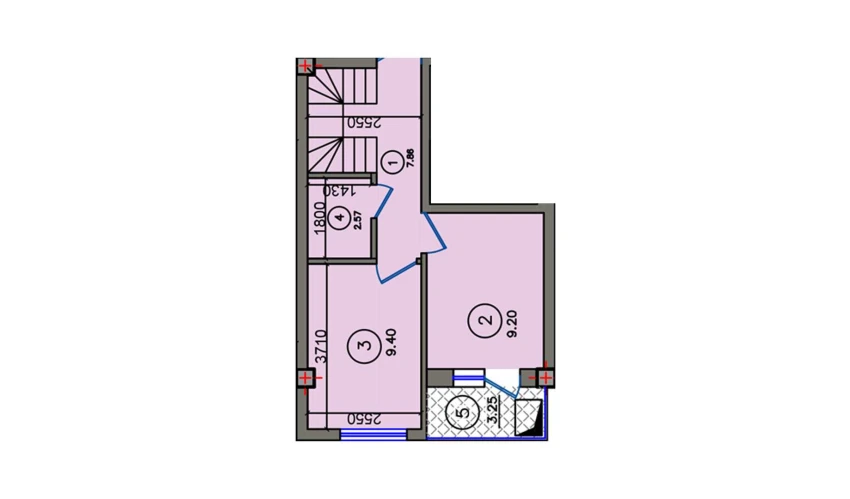 1-комнатная квартира 32 м²  9/10 этаж | Жилой комплекс Qibray City