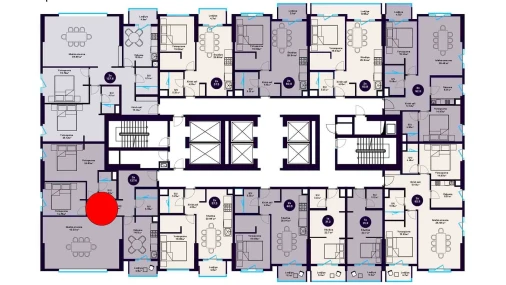 3-xonali xonadon 127.6 m²  11/21 qavat | Central Avenue Turar-joy majmuasi