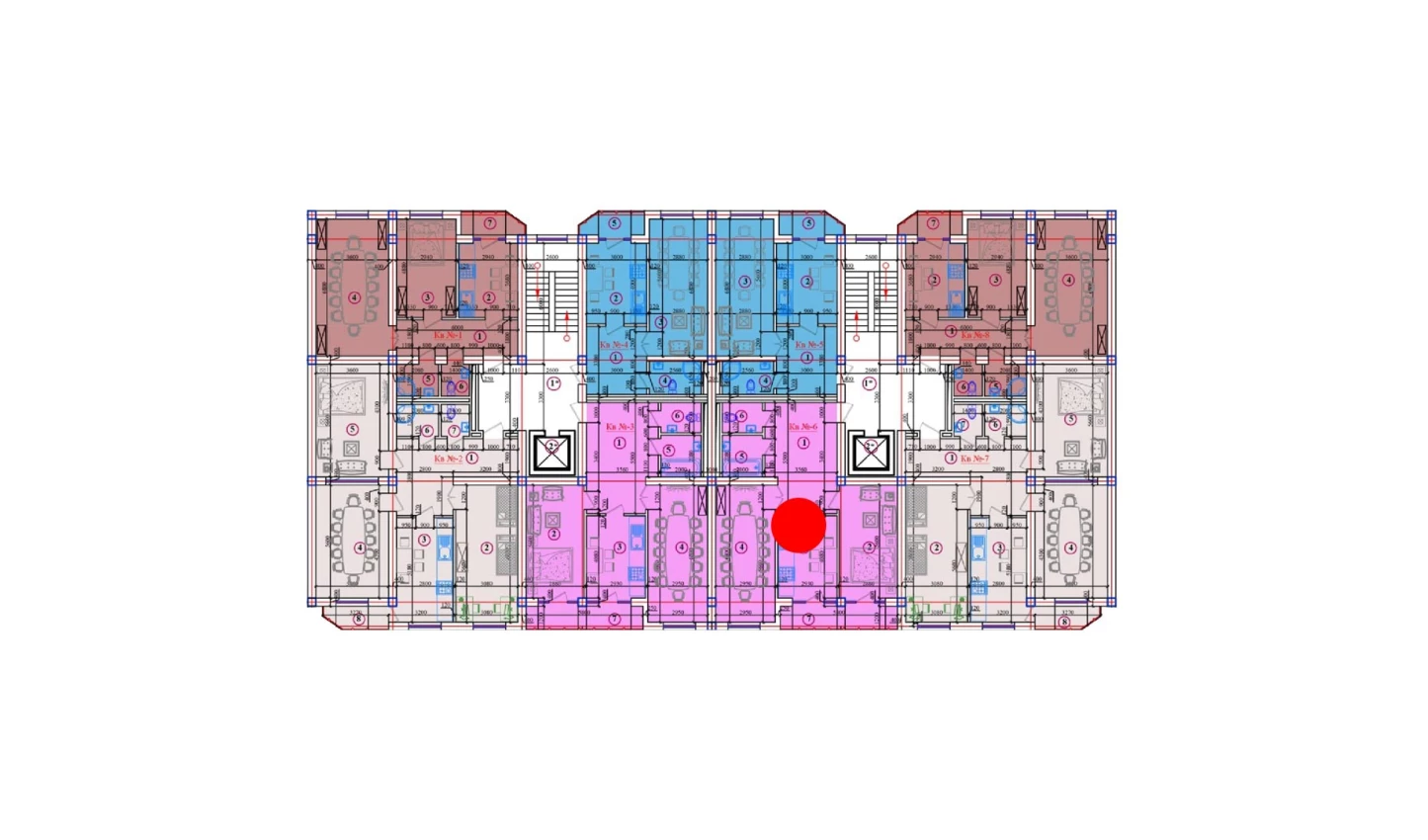 2-комн. квартира 97.15 м²  3/10 этаж | Жилой комплекс AZAMATOV GROUP