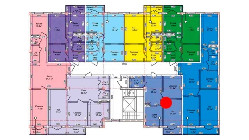 2-комнатная квартира 59.2 м²  5/9 этаж | Жилой комплекс CHIRCHIQ CITY