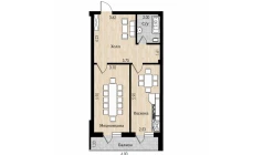 1-комн. квартира 65.7 м²  7/8 этаж | Жилой комплекс Mustaqillik Avenue