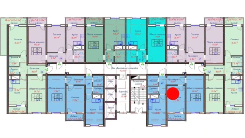 2-комнатная квартира 57.8 м²  9/16 этаж | Жилой комплекс TRINITY