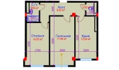 2-xonali xonadon 61.06 m²  10/10 qavat | Ko'kcha-Oqtepa Turar-joy majmuasi