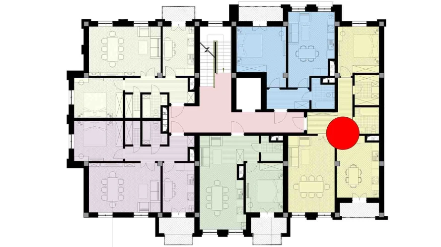 2-xonali xonadon 72.97 m²  4/9 qavat | SHARQ Turar-joy majmuasi