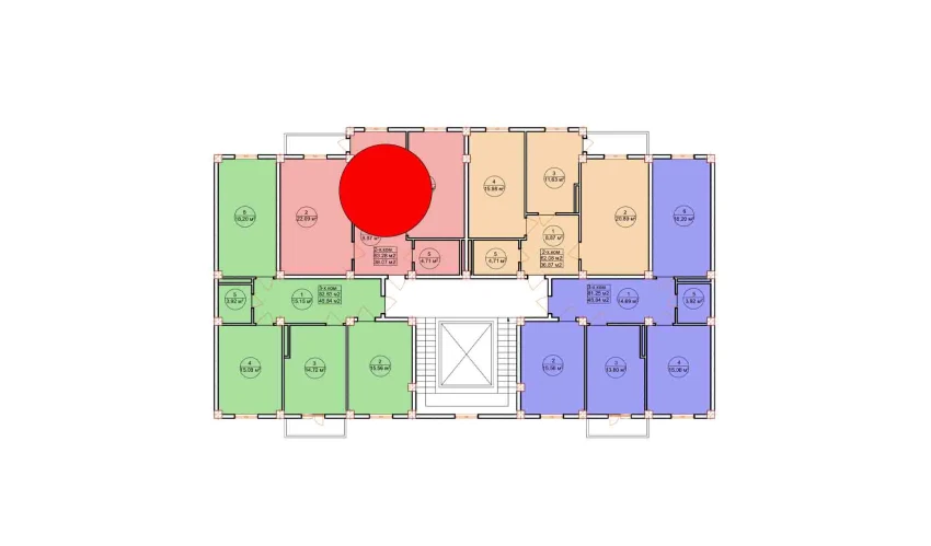 2-комнатная квартира 63.28 м²  2/7 этаж | Жилой комплекс Ashxabod