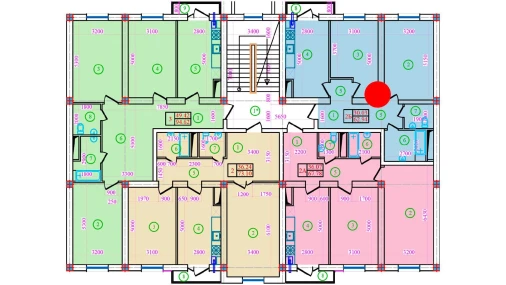 2-xonali xonadon 62.94 m²  4/5 qavat | Bog’zor Turar-joy majmuasi