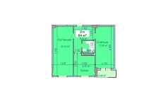2-xonali xonadon 64 m²  5/9 qavat | SHAYX-UL OLAM Turar-joy majmuasi