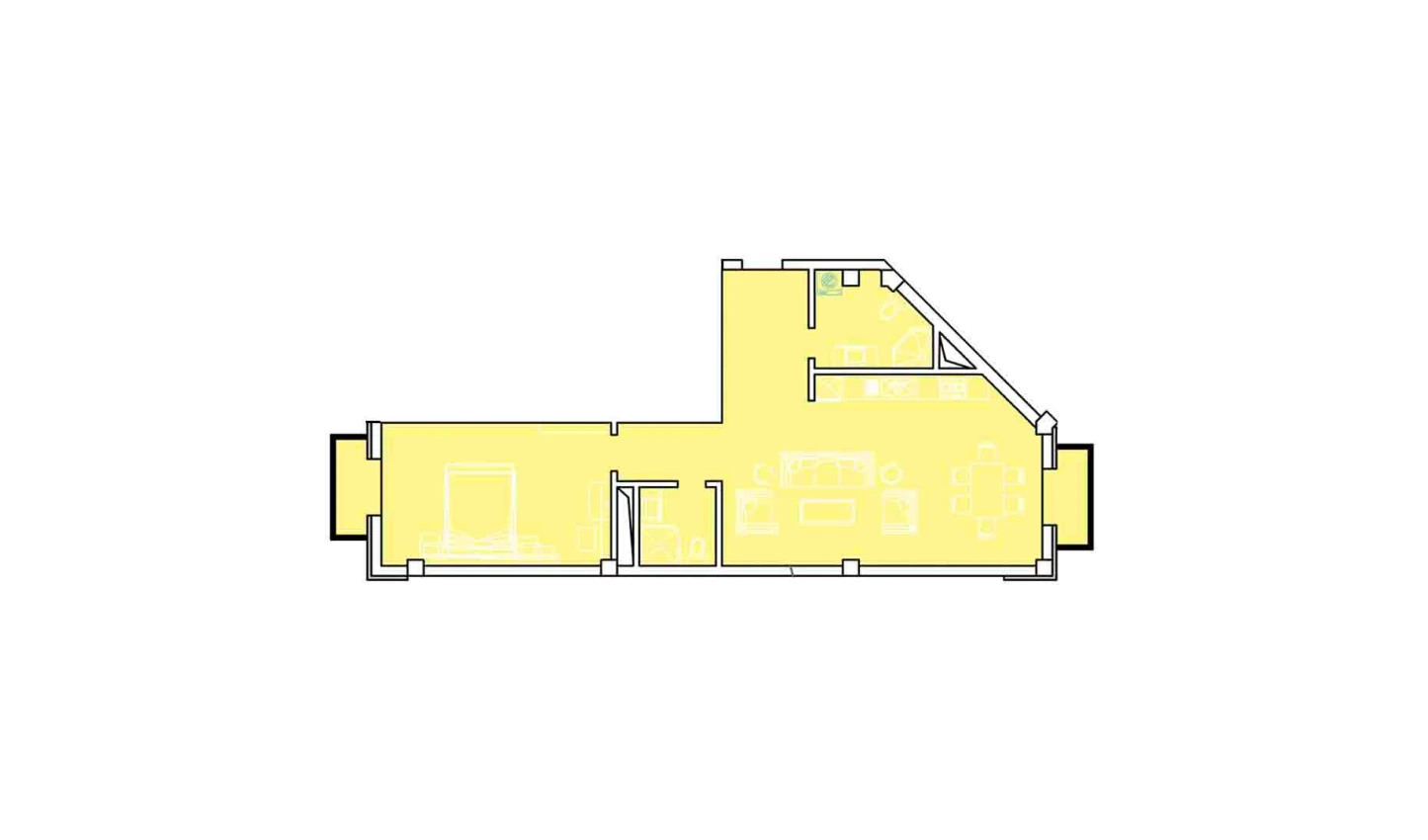 2-xonali xonadon 79 m² 8/8 qavat | Ziynat Capital Turar-joy majmuasi 2-xonali xonadon 79 m² 8/8 qavat | Ziynat Capital Turar-joy majmuasi