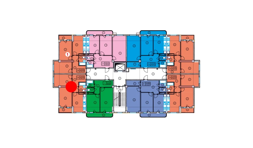 2-xonali xonadon 54.32 m²  6/9 qavat | YANGI O'ZBEKISTON Turar-joy majmuasi