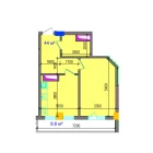 2-xonali xonadon 52.6 m²  10/12 qavat | SOKIN SOHIL Turar-joy majmuasi