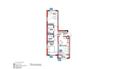 3-xonali xonadon 63.12 m² 5/9 qavat | BI Sad'O Turar-joy majmuasi 3-xonali xonadon 63.12 m² 5/9 qavat | BI Sad'O Turar-joy majmuasi