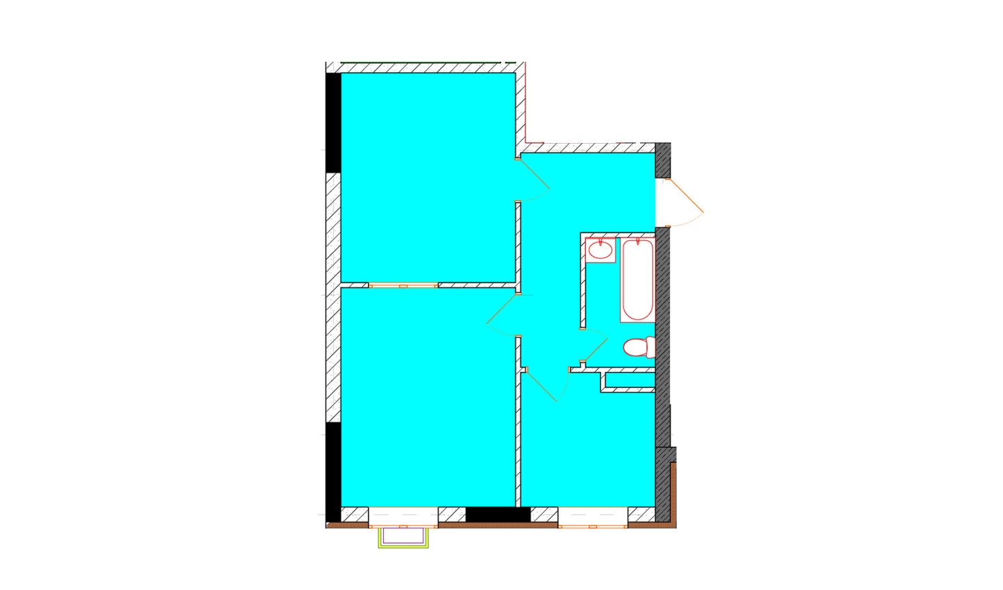 2-комн. квартира 50.3 м²  3/9 этаж | Жилой комплекс Uchtepa Avenue