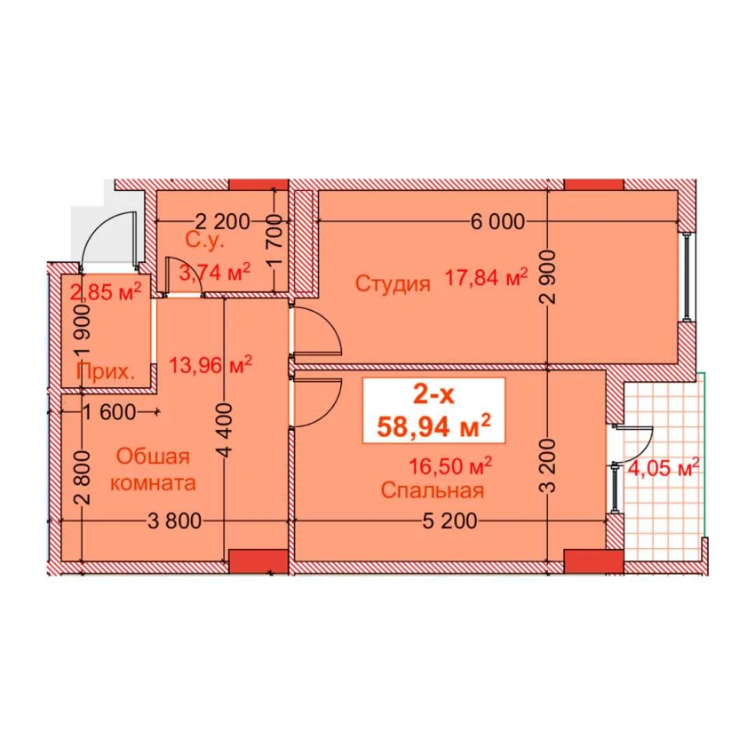 2-xonali xonadon 58.94 m² 6/8 qavat | CAPITAL AVENUE Turar-joy majmuasi 2-xonali xonadon 58.94 m² 6/8 qavat | CAPITAL AVENUE Turar-joy majmuasi