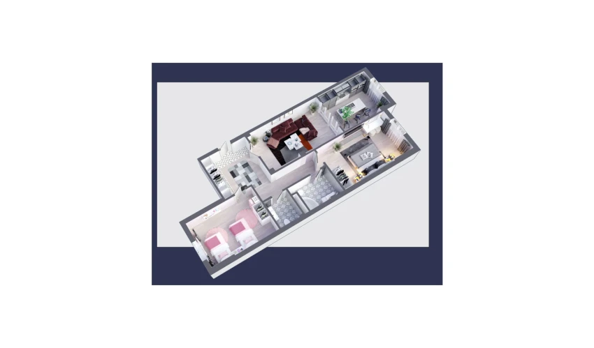 2-комнатная квартира 92.1 м²  2/10 этаж | Жилой комплекс Aviasozlar Plaza
