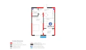 2-xonali xonadon 50.04 m² 2/9 qavat | BI Sad'O Turar-joy majmuasi 2-xonali xonadon 50.04 m² 2/9 qavat | BI Sad'O Turar-joy majmuasi