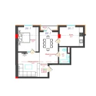 2-комн. квартира 62.6 м²  10/12 этаж | Жилой комплекс CHINARA PARK