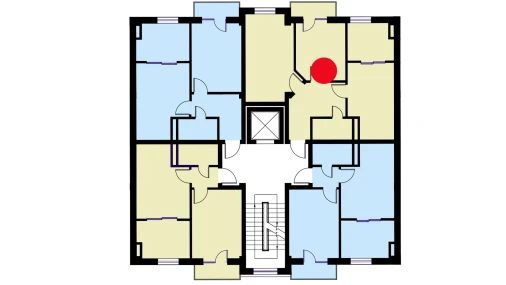 2-xonali xonadon 73.6 m²  3/6 qavat | CHOSHTEPA GARDEN Turar-joy majmuasi